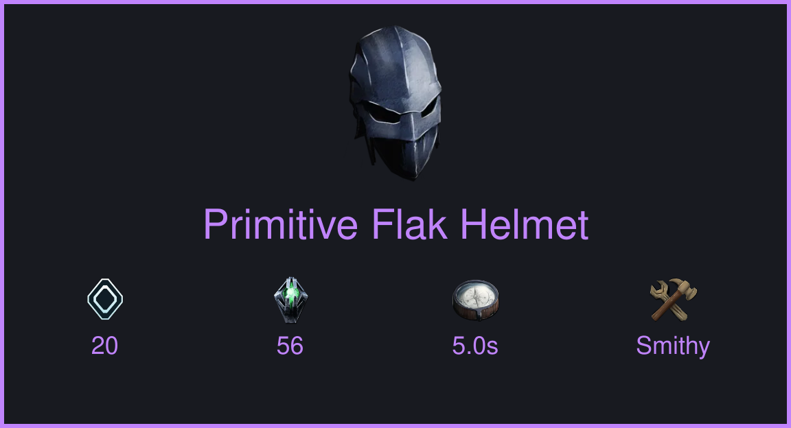 Primitive Flak Helmet | Spawn Commands | ARK: Survival Ascended