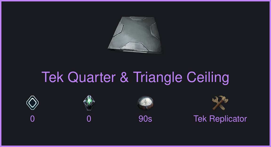 Tek Quarter Triangle Ceiling S