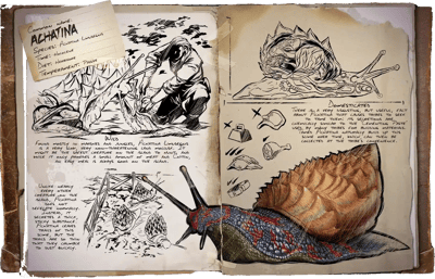 an image of the ARK: Survival Ascended creature/dinosaur Achatina