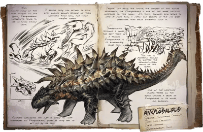 an image of the ARK: Survival Ascended creature/dinosaur Ankylosaurio