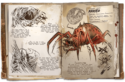 an image of the ARK: Survival Ascended creature/dinosaur Araneo