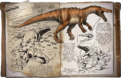an image of the ARK: Survival Ascended creature/dinosaur Baryonyx