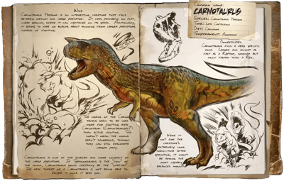 an image of the ARK: Survival Ascended creature/dinosaur Carnouous
