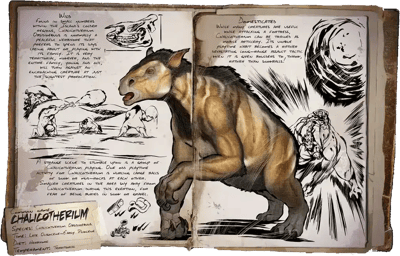 an image of the ARK: Survival Ascended creature/dinosaur Chalicotério