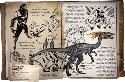 an image of the ARK: Survival Ascended creature/dinosaur Kompy
