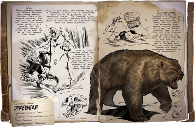 an image of the ARK: Survival Ascended creature/dinosaur Dire Bear