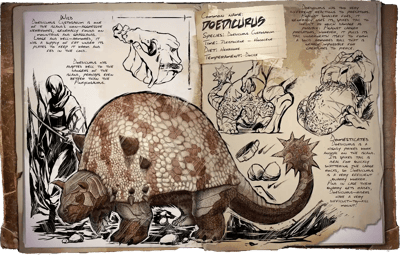 an image of the ARK: Survival Ascended creature/dinosaur Doedicouro