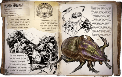 an image of the ARK: Survival Ascended creature/dinosaur Escarabajo Pelotero