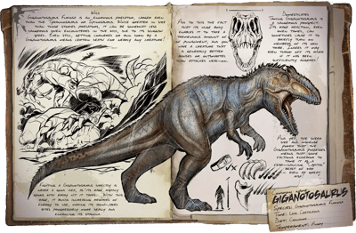 an image of the ARK: Survival Ascended creature/dinosaur Giganotosaurus