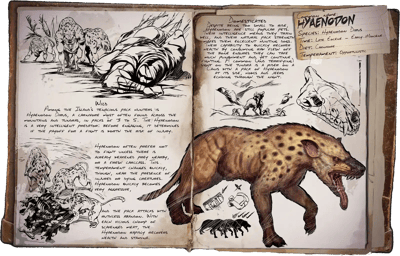 an image of the ARK: Survival Ascended creature/dinosaur Hyène 