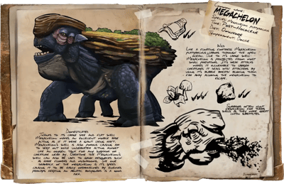an image of the ARK: Survival Ascended creature/dinosaur Mégachelon