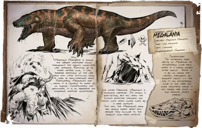an image of the ARK: Survival Ascended creature/dinosaur Megalania