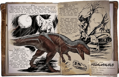 an image of the ARK: Survival Ascended creature/dinosaur Mégalosaure