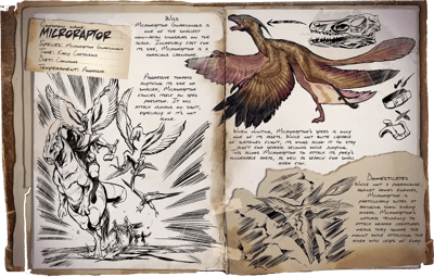 an image of the ARK: Survival Ascended creature/dinosaur Microraptor