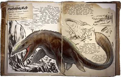 an image of the ARK: Survival Ascended creature/dinosaur Mosasaurios