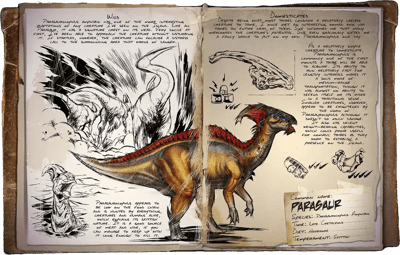 an image of the ARK: Survival Ascended creature/dinosaur Parasaurier