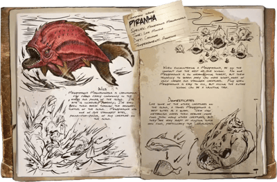 an image of the ARK: Survival Ascended creature/dinosaur Piraña