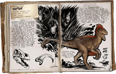 an image of the ARK: Survival Ascended creature/dinosaur Raptor
