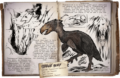 an image of the ARK: Survival Ascended creature/dinosaur Ave del terror