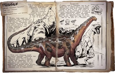 an image of the ARK: Survival Ascended creature/dinosaur Titanosaurio