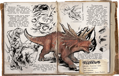 an image of the ARK: Survival Ascended creature/dinosaur Tricératops