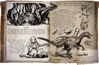 an image of the ARK: Survival Ascended creature/dinosaur Troodon